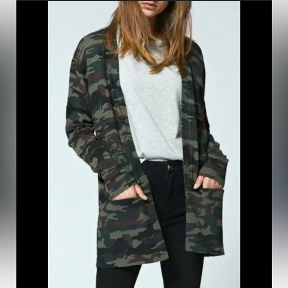 ZARA HOODED THIN SWEATSHIRT MATERIAL LONG DUSTER W/POCKETS! 100% COTTON SO SOFT - Picture 4 of 13